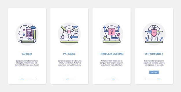 mind line process of communication problem solving ux, ui