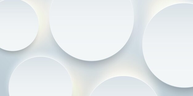 Minimal abstract banner design with 3d style circles