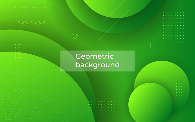 Minimal abstract green circle color shape overlap layers geometric dynamic background eps10 vector