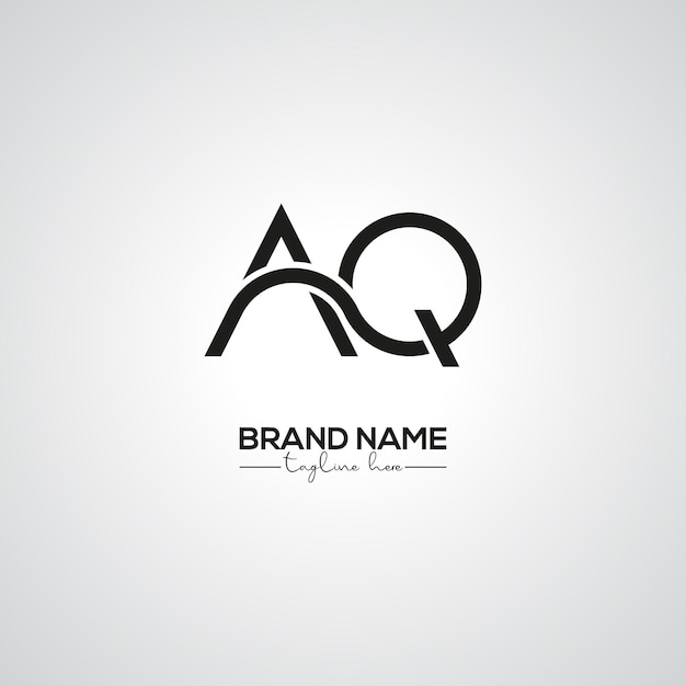 Minimal AQ QA Lettermark Logo Design for Corporate Branding