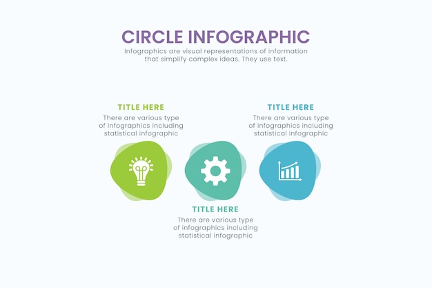 Minimal business circle infographic design for cycling diagram and presentation template