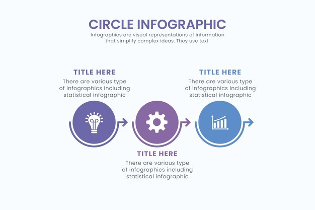 Minimal business circle infographic design for cycling diagram and presentation template