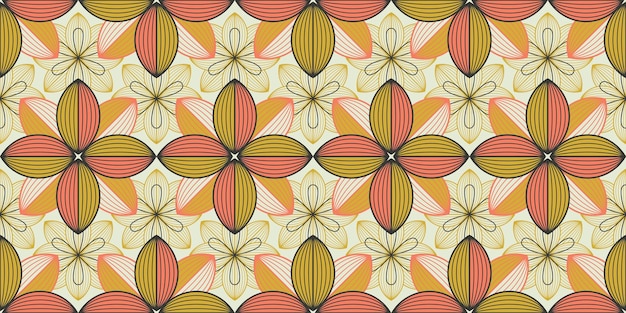 minimal flowers texture seamless pattern repeating simple geometrical shapes modern background