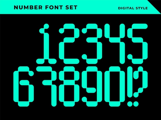 Minimal font creative modern alphabet Typography digital style set Vector illustration