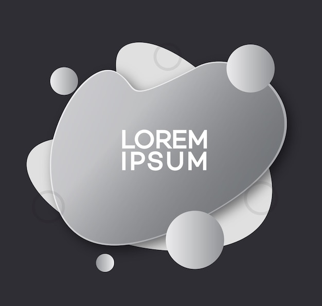Minimal futuristic dynamic shape Fluid geometric banner flat style