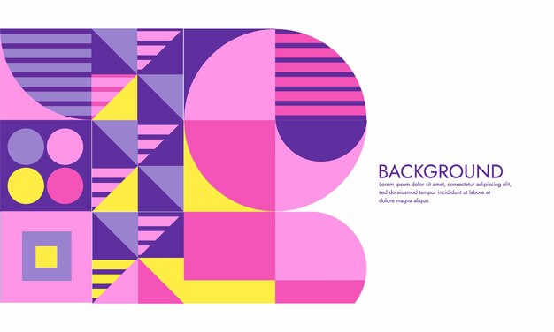 Minimal geometric abstract background. Square circle and triangle design. Trendy techno business