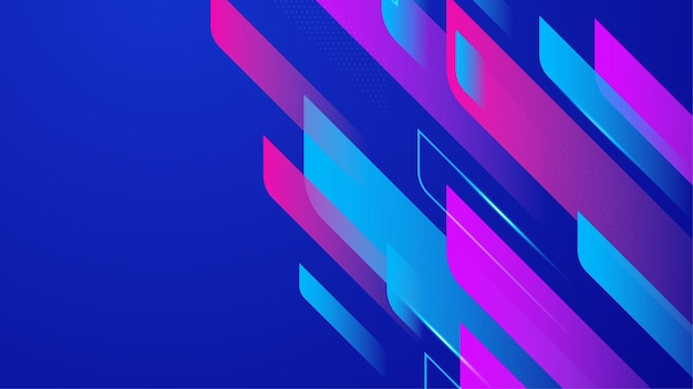 Minimal geometric abstract blue and pink background Circle and line design Trendy techno business template for wallpaper banner background or landing