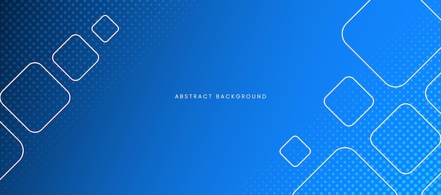 Minimal geometric background Dynamic blue shapes composition with white lines