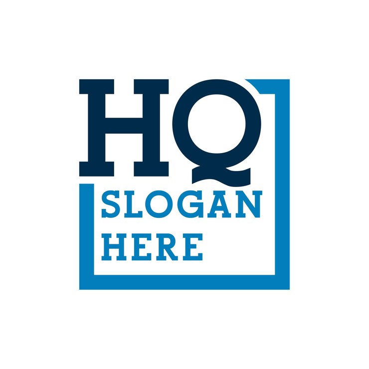 Vektör minimal initials logo letters h and q hq initial hq letter logo