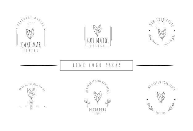 Minimal Logo Pack with Floral and Botanical Elements for Easy Use