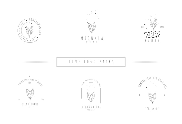 Minimal Logo Pack with Floral and Botanical Elements for Easy Use