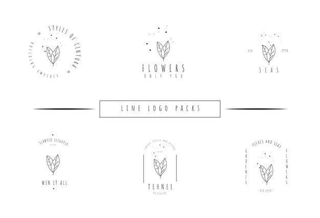 Minimal Logo Pack with Floral and Botanical Elements for Easy Use