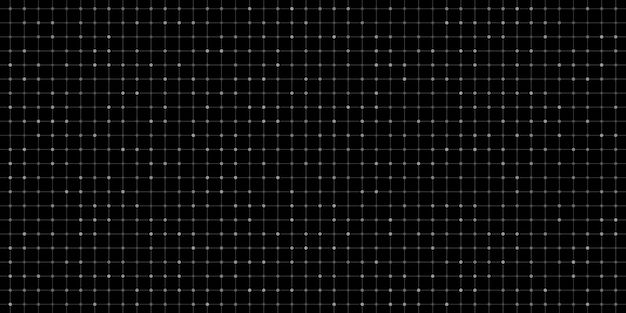 Minimal tech grid background with subtle gray dots and connected lines on a black backdrop Perfect for use in UI design data visualization technology interfaces Vector