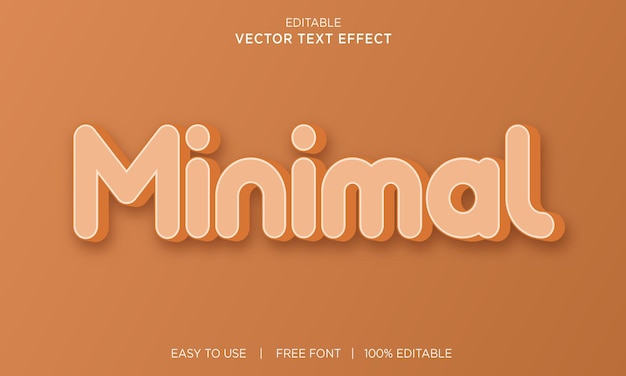 Minimal teksteffekt med premium vektorfil