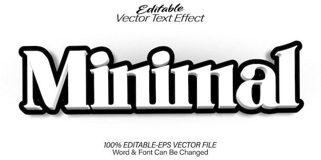 Minimal Vector Text Effect Editable Alphabet White Black Silk Modern Base