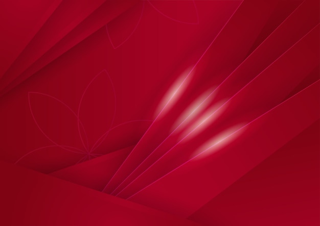 minimalism geometric red certificate design template