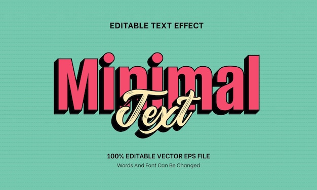 minimalism simple text effect editable text effect for banner poster