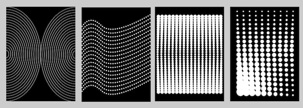 minimalist black and white halftone textures Perfect for social media covers flyers ads banners