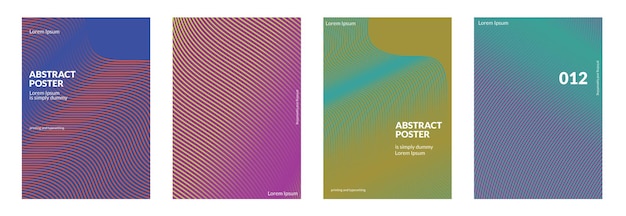 Minimalist cover template featuring a vibrant perspective of moving linear waves