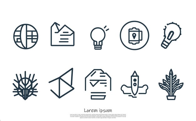 Minimalist Icon Pack Perfect for Apps Websites and Infographics