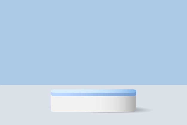 Minimalist podium and scene with 3d vector rendering