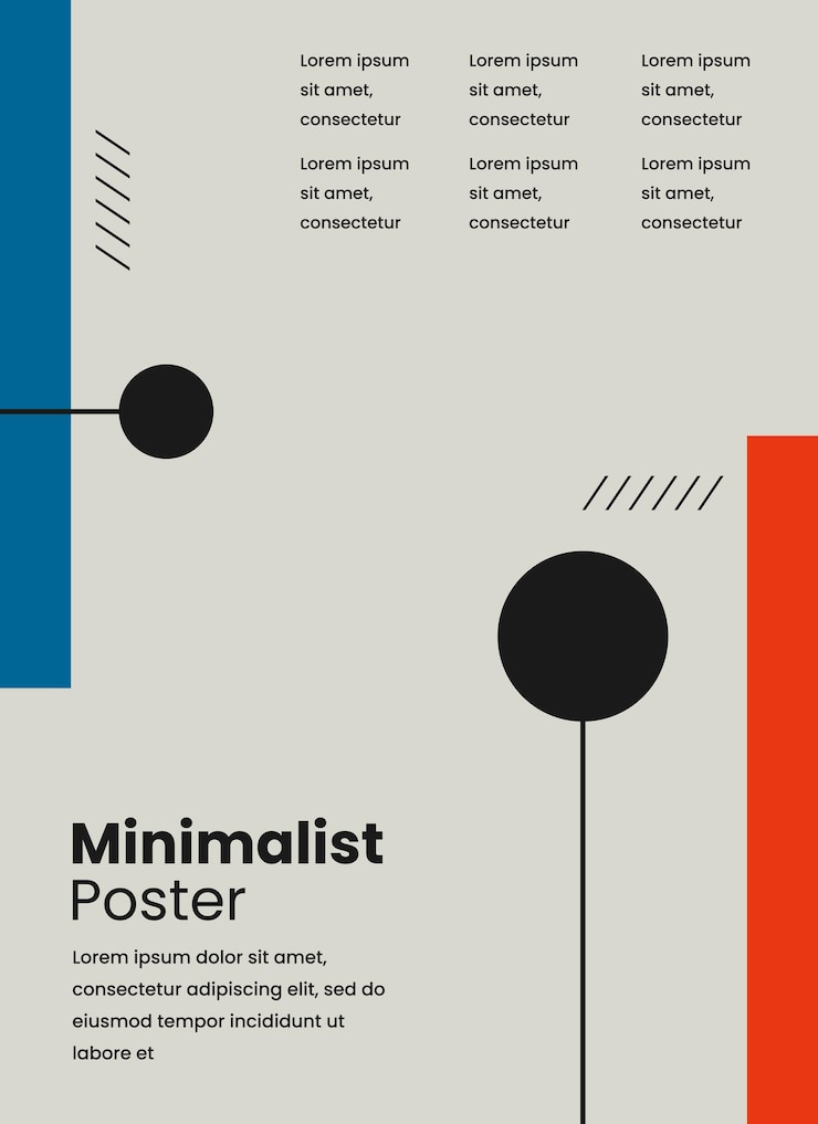 Vektör minimalist poster style background design
