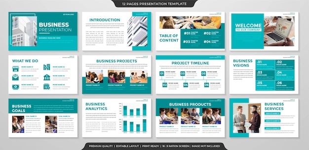 minimalist presentation template premium style
