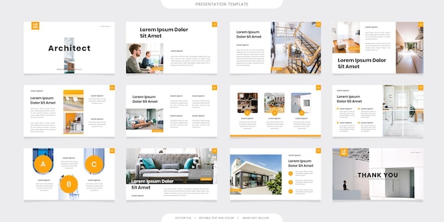 minimalist presentation templates or corporate booklet. use in flyer and leaflet, marketing banner, advertising brochure, annual report or website slider. yellow color company profile vector