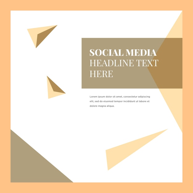 Minimalist social media post template design Free Vector