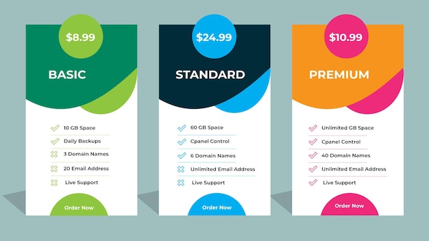 Minimalist Subscription Plan Table
