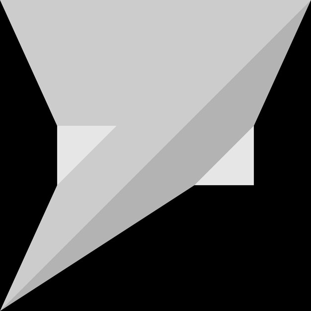 Minimalist threedimensional plane vector illusion constructed by triangular shapes for modern inter