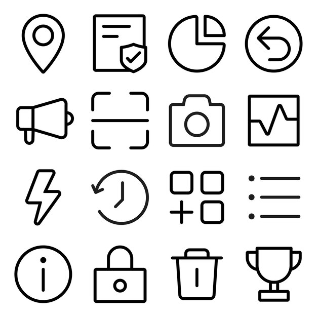 Minimalist Web and App Icon Collection