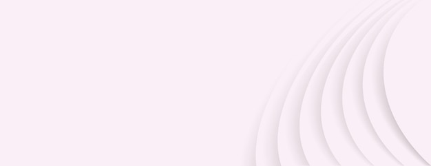 Minimalist white background with soft curved lines vector