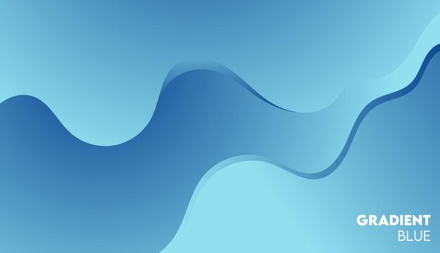 Minimalistisk abstrakt kurvet baggrund og blå gradient
