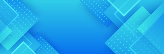 Minimalistisk blåt banner med geometriske former, abstrakt moderne baggrundsdesign. Design til posterskabelon på webbaggrundsbanner, brochure, website, flyer, landingsside, præsentation og webinar