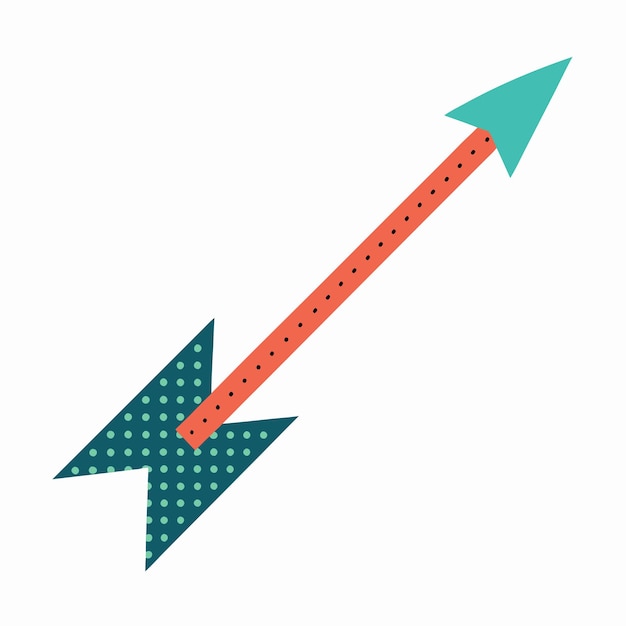 Minimalistisk flad vektorillustrationsikon med pil til højre, venstre, op og ned til hjemmeside-UI og appdesign