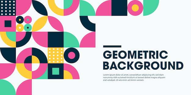 Minimalistisk geometrisk affisch med enkel form och figur. Abstrakt vektormönsterdesign i skandinavisk stil för webb-banner, företagspresentation, varumärkespaket, tygtryck, tapeter