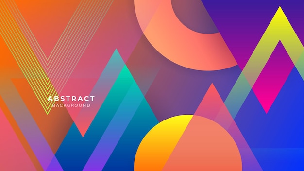 Minimalistisk geometrisk farverigt banner. Geometriske former, lys, teknologi, baggrund, abstrakt design. Vektorillustration, abstrakt grafisk design, bannermønster, præsentationsbaggrund, webskabelon