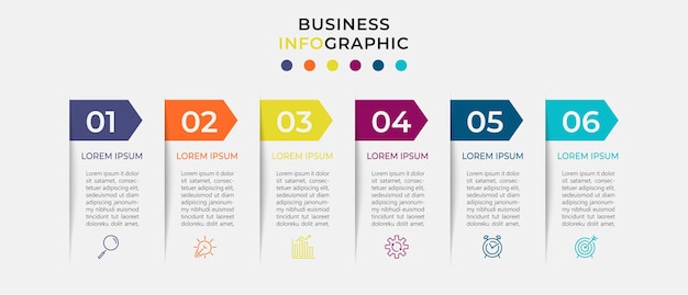 Minimalistisk infografikskabelon til virksomheder