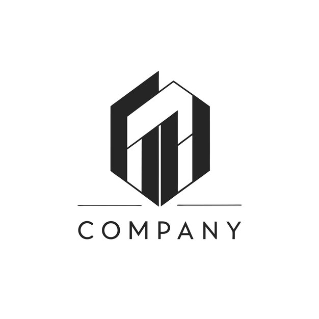 Minimalistisk logotypdesign för alla företags varumärken och verksamheter
