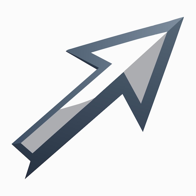 Minimalistisk pil Vektor Illustration Trendy flad stil Ikon til webstedslogo UI og App Design