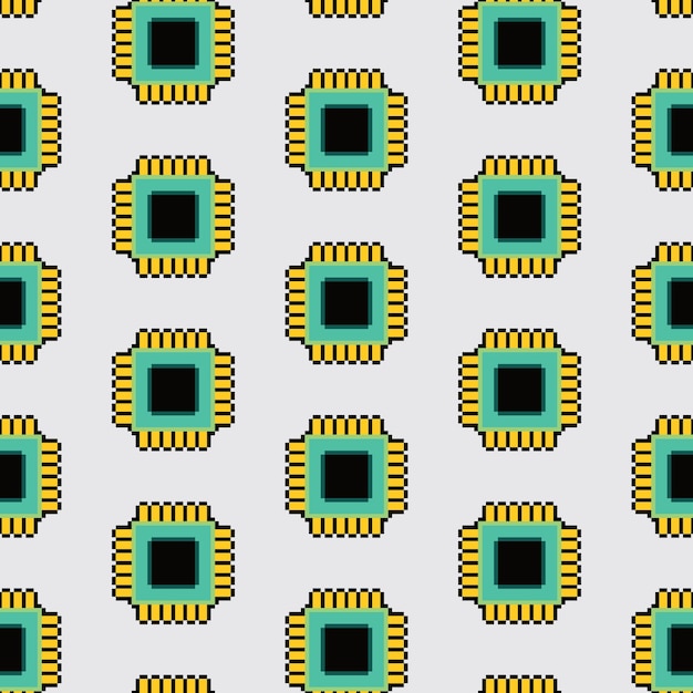 Minimalistisk pixel art-mønster, sømløst design
