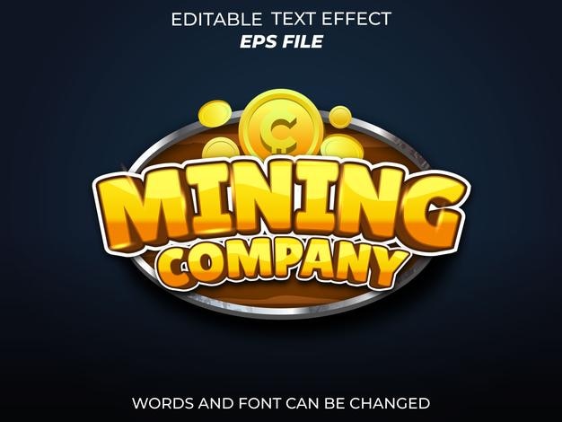 mining company text effect font editable typography 3d text for medieval fantasy games