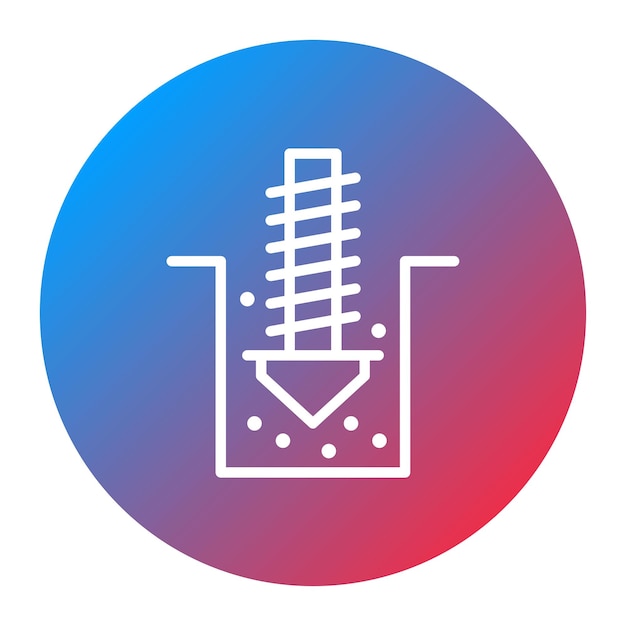mining drill icon vector image can be used for mining and crafting