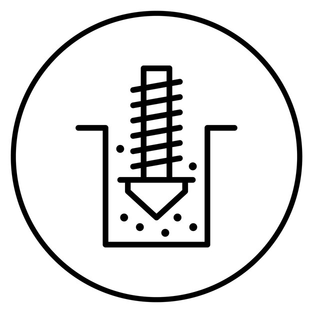 mining drill icon vector image can be used for mining and crafting