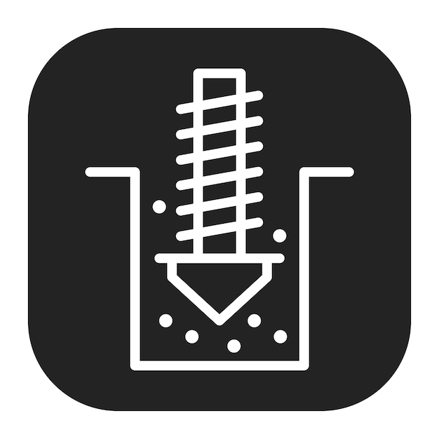 mining drill icon vector image can be used for mining and crafting