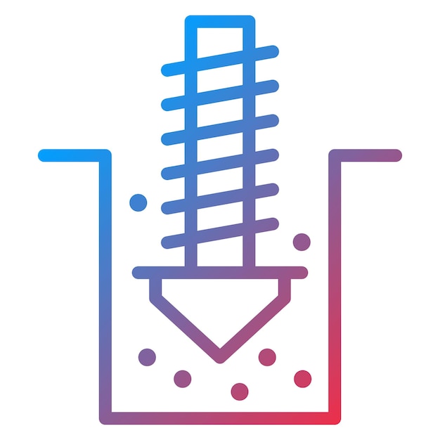 mining drill icon vector image can be used for mining and crafting