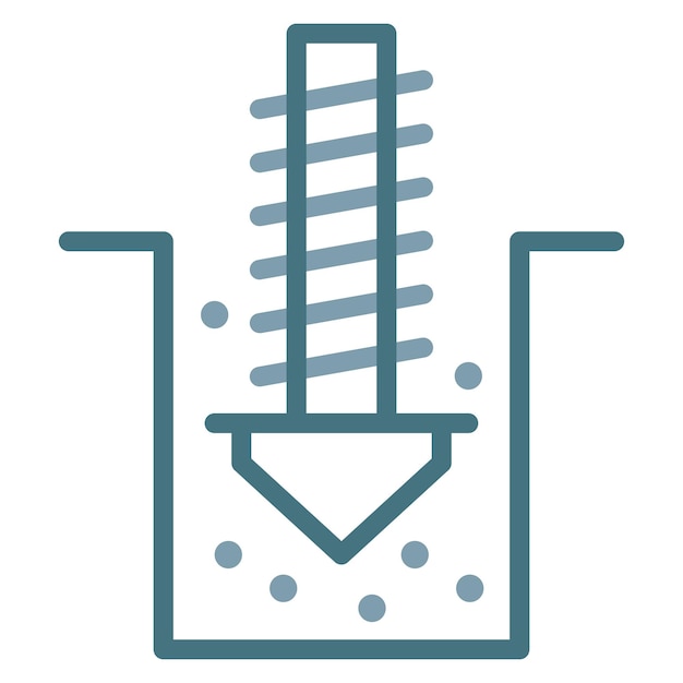 mining drill icon vector image can be used for mining and crafting