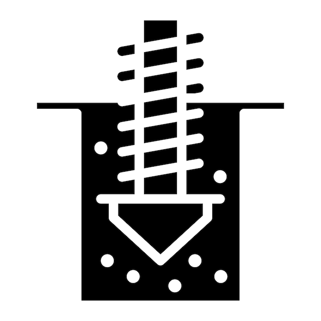 mining drill icon vector image can be used for mining and crafting