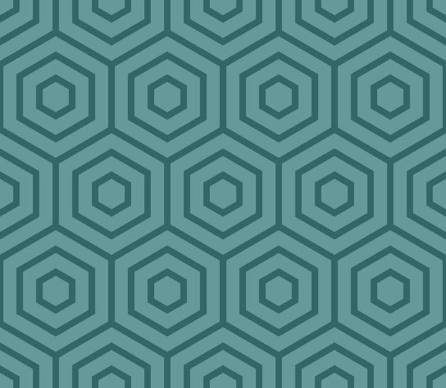 mint abstract seamless pattern with hexagons in vector